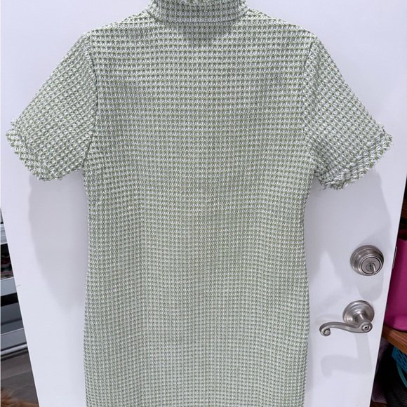 Green Tweed Short Sleeve Dress - Picture 2 of 2